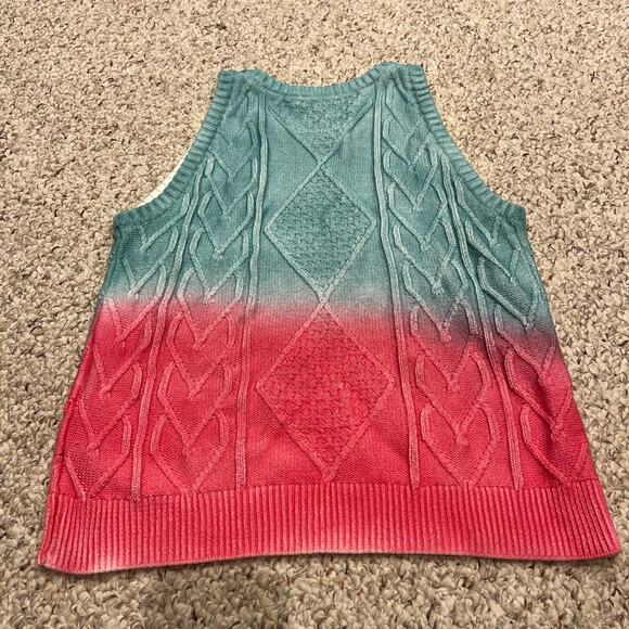 525 America Crystal Diamond Knit Crewneck Sweater Tank Sz S Americana Festival - Picture 6 of 6